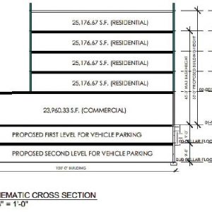 Cross section of 2134 Coyle Street - BDF Design