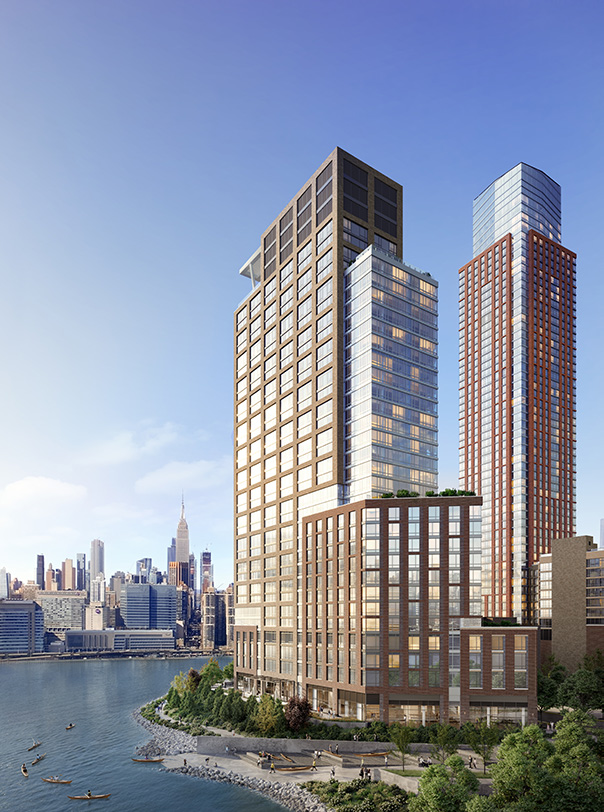 Rendering of Gotham Point South Tower - Courtesy of VUW Studio