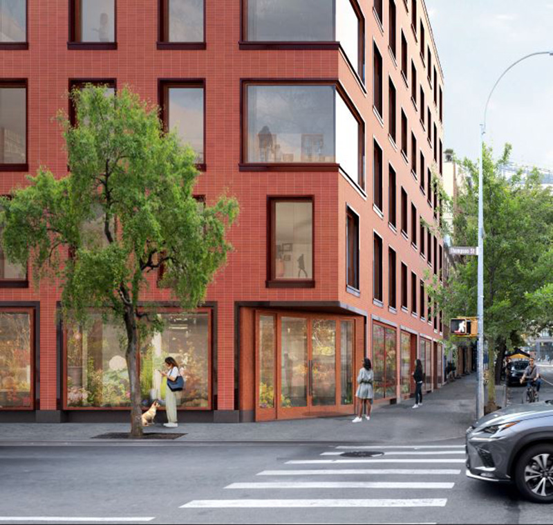 Corner facade details at 182-186 Spring Street – Selldorf Architects