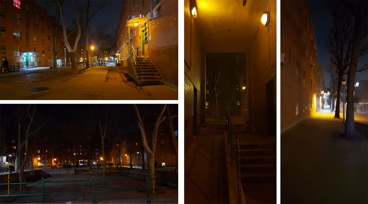 Existing lighting in the evening - Harlem River Houses