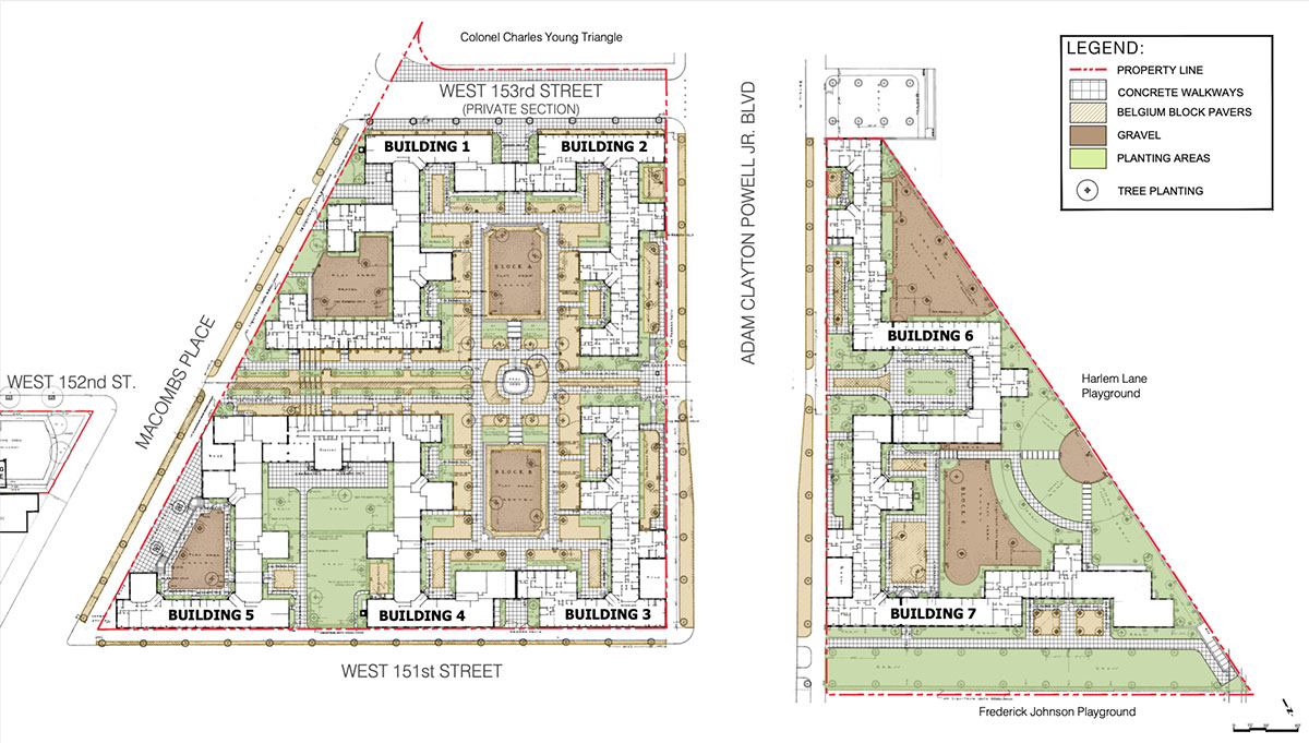 Existing site plan - Harlem River Houses