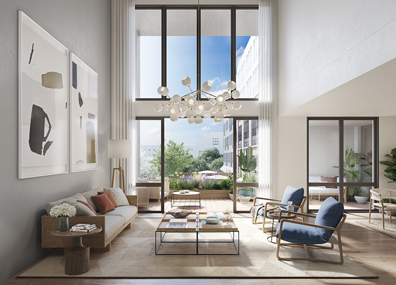 Living space at Wonder Lofts - The Hudson Companies