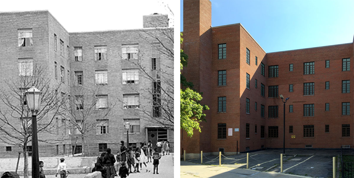 Rendering of facade improvements - Harlem River Houses