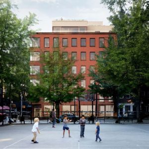 View of 182-186 Spring Street looking south from Vesuvio Playground – Selldorf Architects