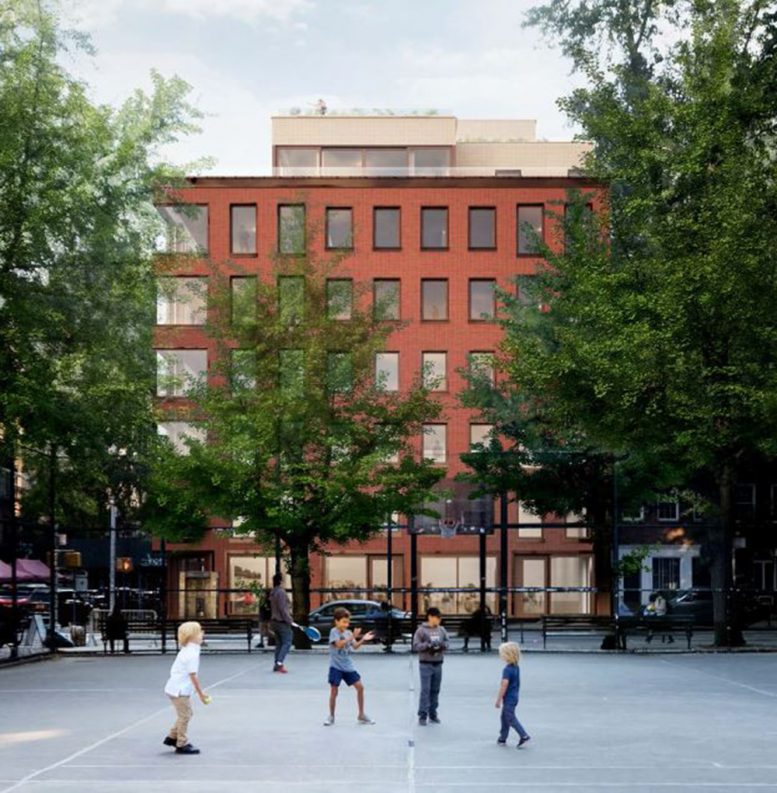 View of 182-186 Spring Street looking south from Vesuvio Playground – Selldorf Architects