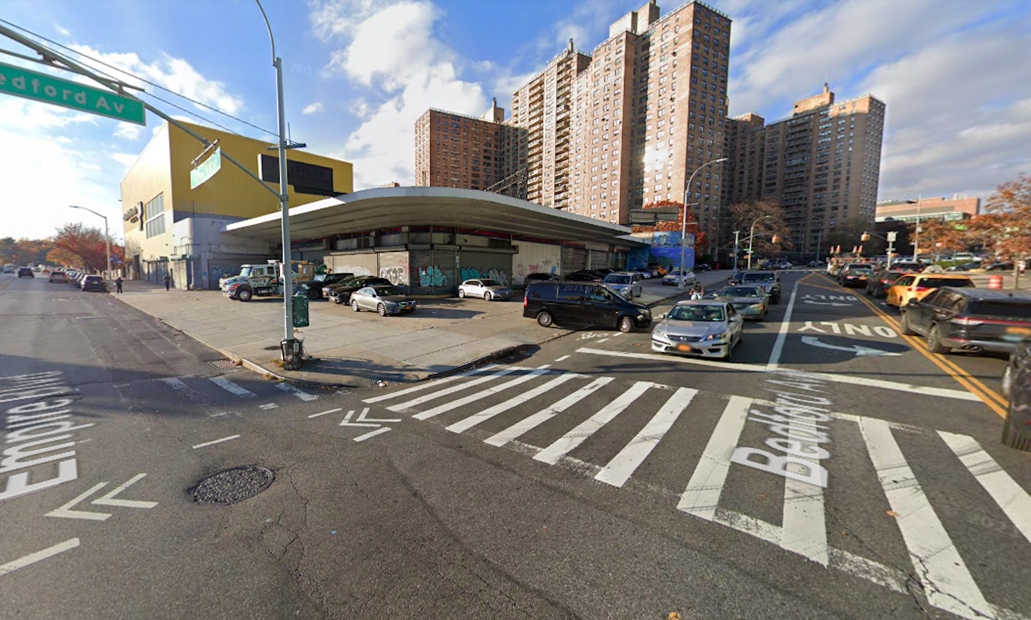 Vacant property at 1730 Bedford Avenue in Crown Heights, Brooklyn via Google Maps