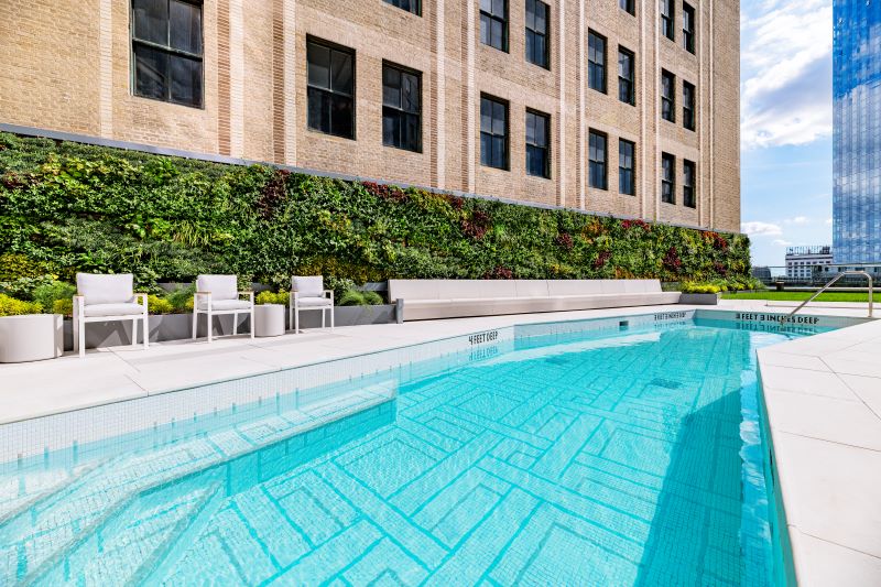 Outdoor pool at Sven, 29-37 41st Avenue - Courtesy of The Durst Organization; Giles Ashford