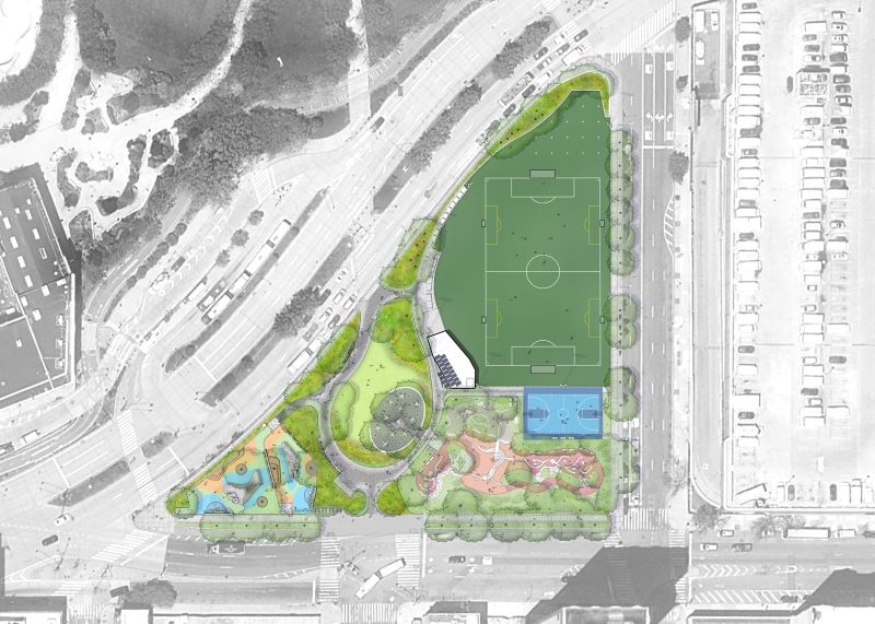 Chelsea Waterside Park phase two site plan - Abel Bainnson Butz Landscape Architects