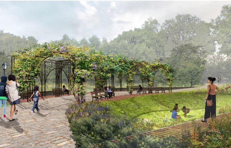 Conceptual rendering of the Vale restoration project - Prospect Park Alliance