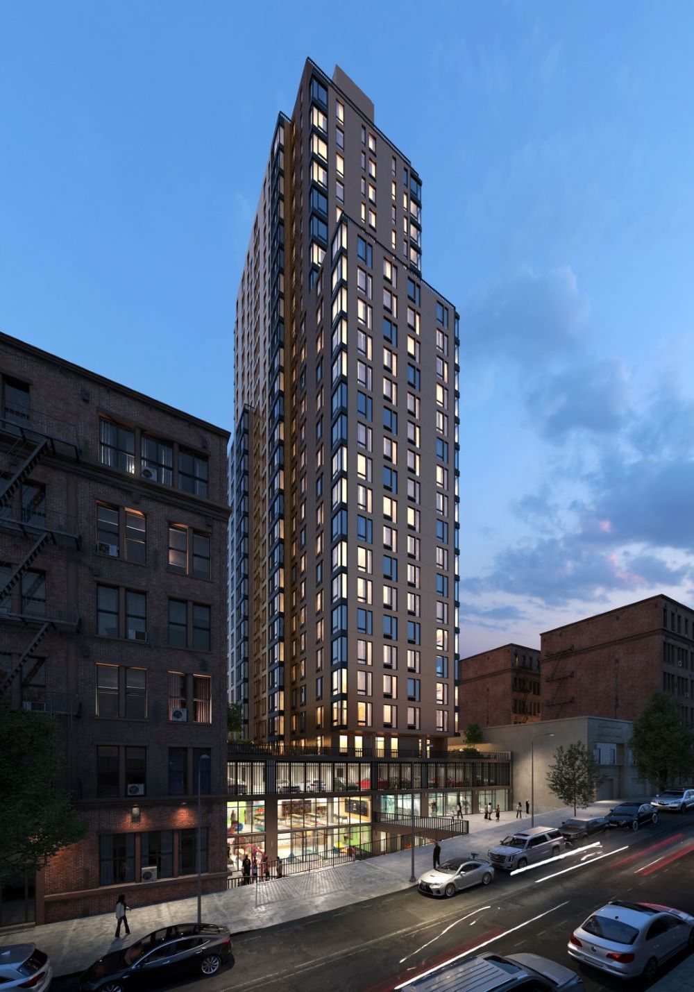 Evening rendering of 620 153rd Street - J. Frankl Associates