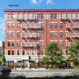 Preliminary rendering of proposed renovations at Frederick E. Samuel Apartments