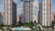 Rendering of residential towers at 532 Neptune Avenue within the Neptune/Sixth development - Courtesy of Zproekt Architecture