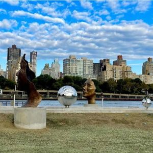 The Girl Puzzle monument on Roosevelt Island