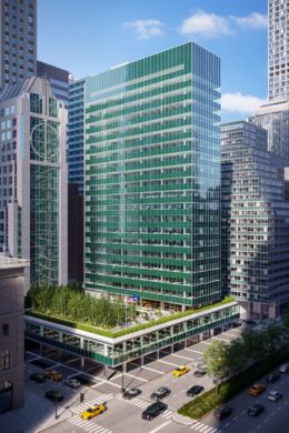 Rendering of the new Lever House terrace, amenity deck and office volume - Courtesy of Brookfield Properties