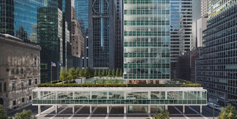 Rendering of Lever House terrace, amenity deck and office spaces - Courtesy of Brookfield Properties