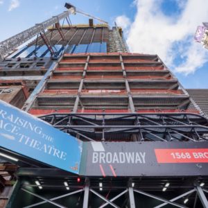 View of the construction at TSX Broadway