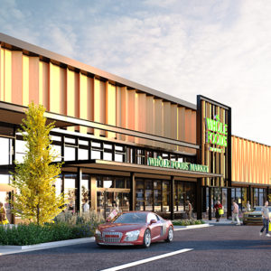 Rendering of the new Whole Foods Market at Huntington Shopping Center - Federal Realty Investment