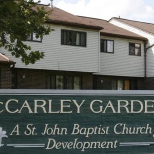 Street signage for McCarley Gardens