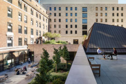Alternate view of the Jewish Theological Seminary's outdoor garden and courtyard - Courtesy of Michael Moran
