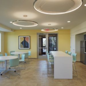 Communal kitchen at Santaella Gardens - Dattner Architects