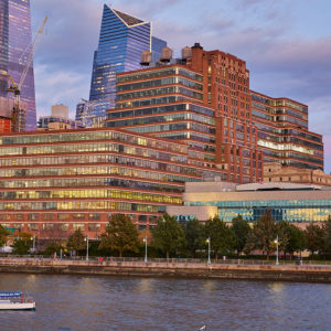 Evening view of the Starrett-Lehigh Building - RXR Realty