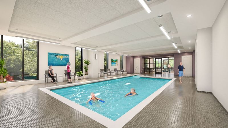 Indoor heated pool at Waterstone of Westchester