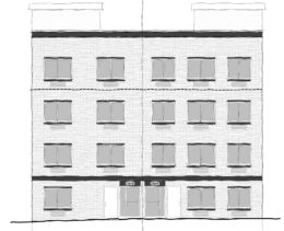 Preliminary rendering of 2832 and 2840 Webb Avenue - Badaly & Badaly Architecture and Engineering