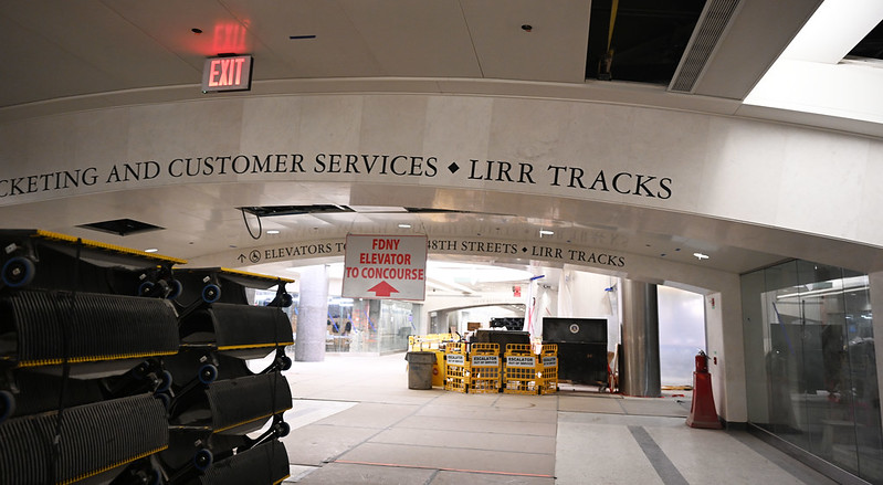 View inside the Grand Central Madison transportation hub and connection