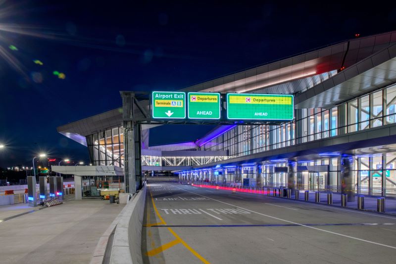 Roadway improvements at LaGuardia Airport Terminal C