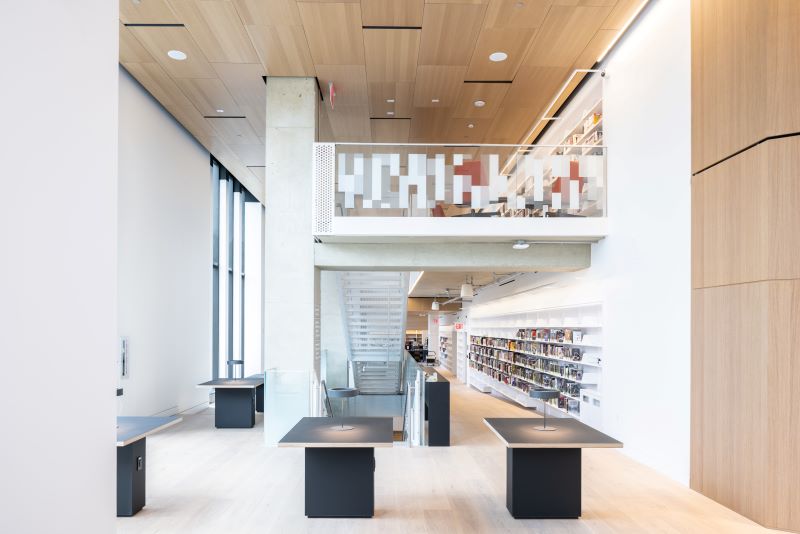 View of reading areas inside the new Brooklyn Heights Public Library - Photo by Gregg Richards, Courtesy of Brooklyn Public Library