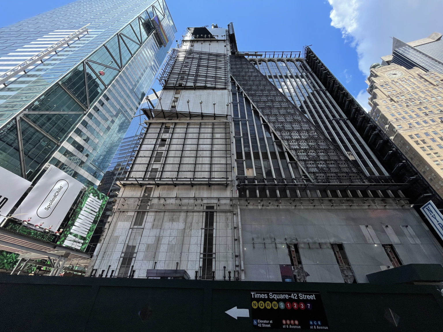 Billboard Removal and Transformation of One Times Square Progresses in