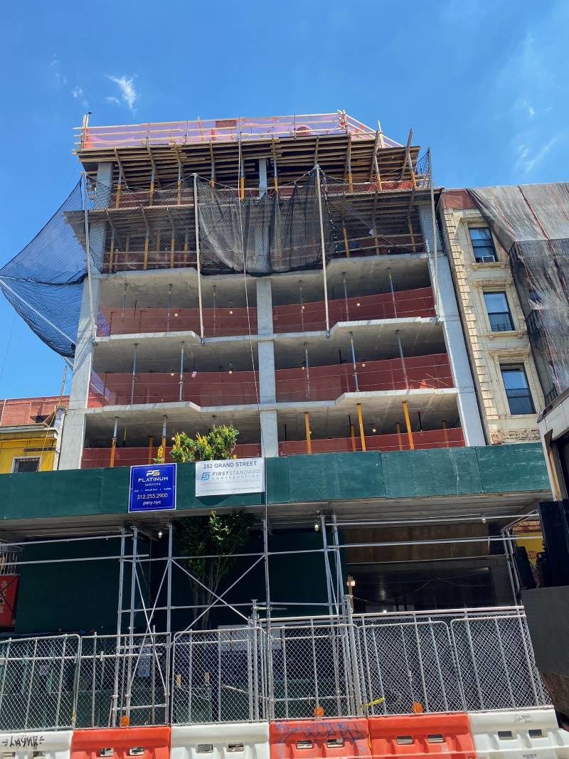 Alternative view of construction at 282-286 Grand Street