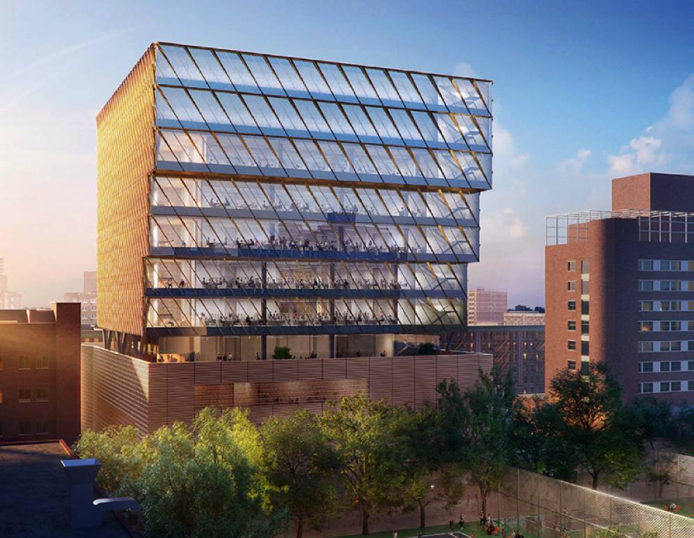 Rendering of the New York City Public Health Laboratory 40 West 137th Street - Skidmore, Owings & Merrill