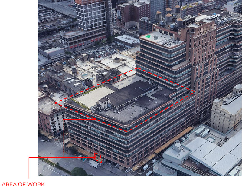 Aerial view of 601 West 26th Street
