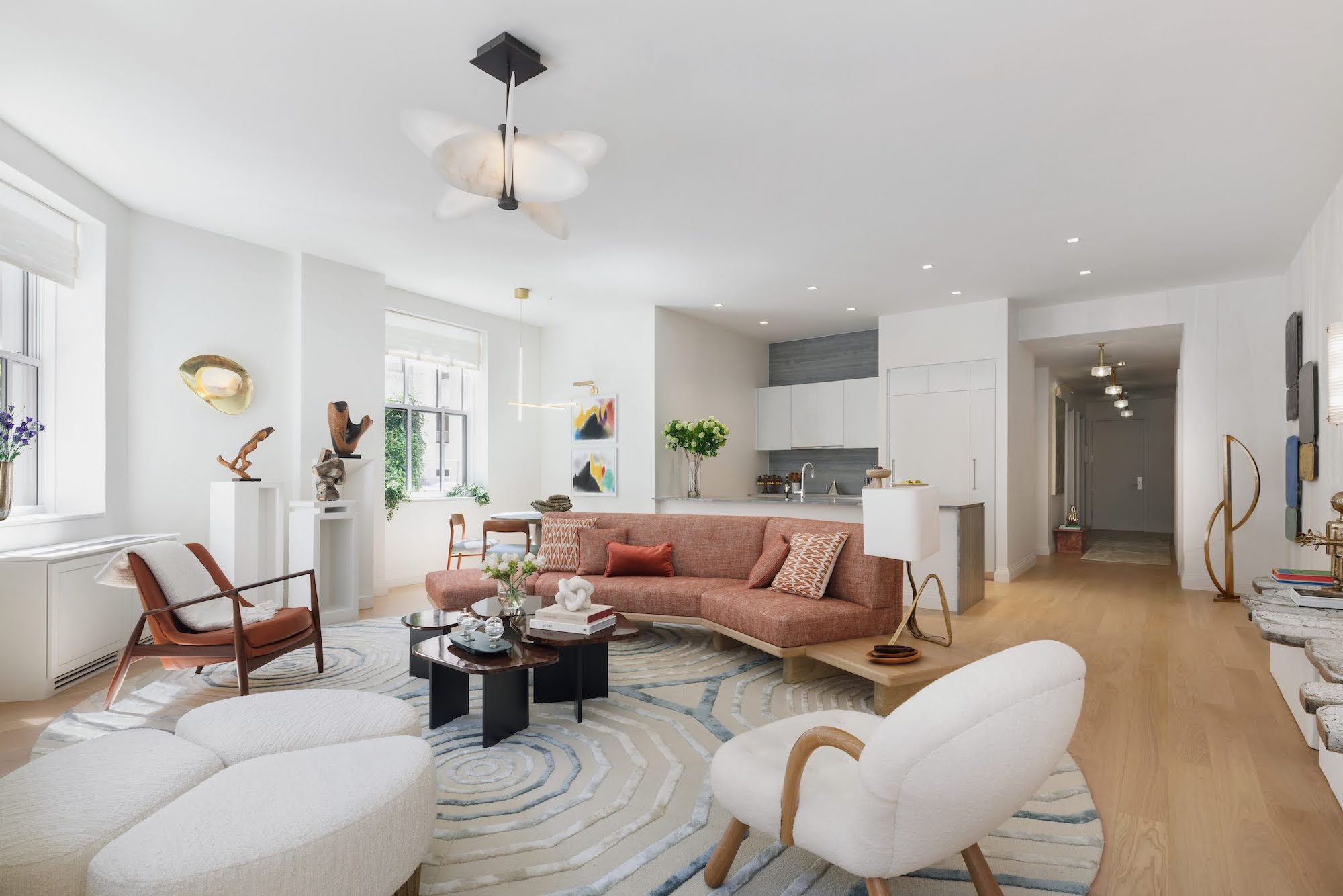 One Wall Street's model living room, Cyril Vergniol's stage - photo courtesy of Evan Joseph for Macklowe Properties