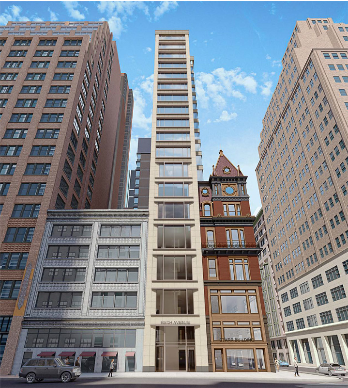 Rendering of 251-253 Fifth Avenue (View from Fifth Avenue)