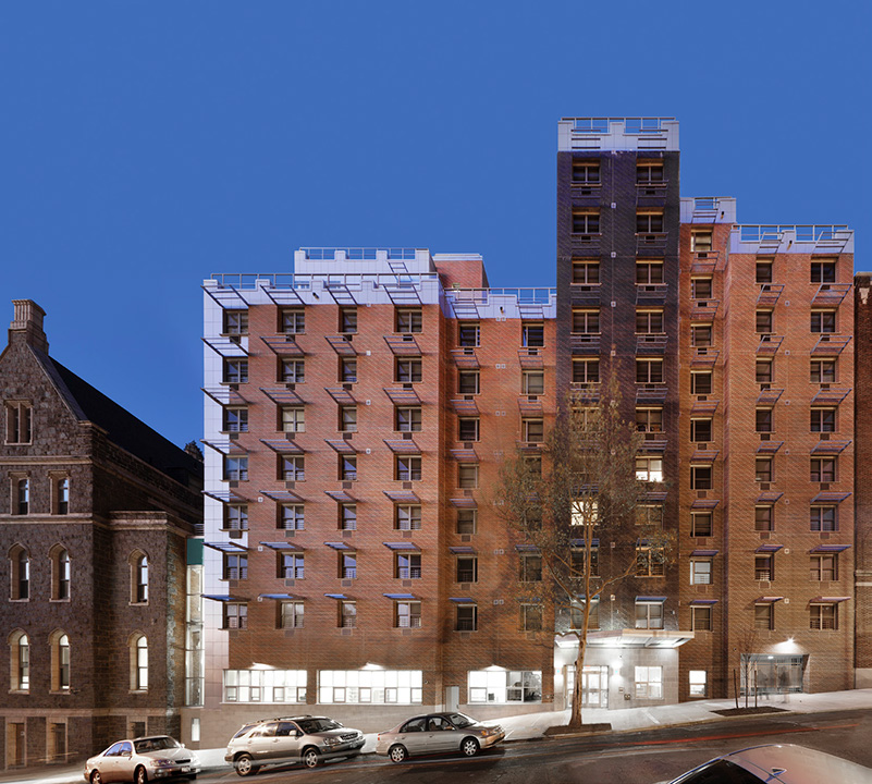 Photograph of Castle Gardens at 625 West 140th Street in West Harlem - Curtis + Ginsberg Architects