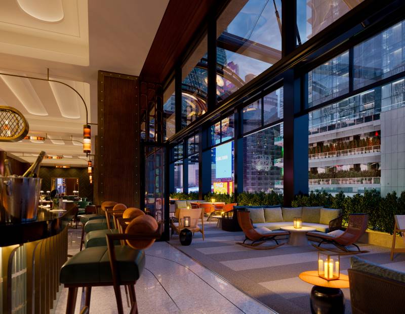 Sky Lounge at Tempo by Hilton in Times Square - Courtesy of L&L Holdings