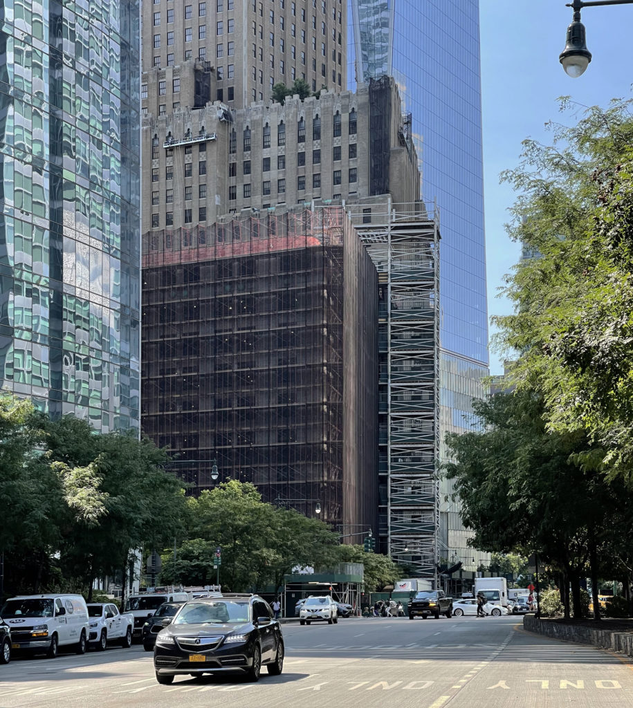 Renovation Work Underway on 125 Barclay Street in Tribeca, Manhattan