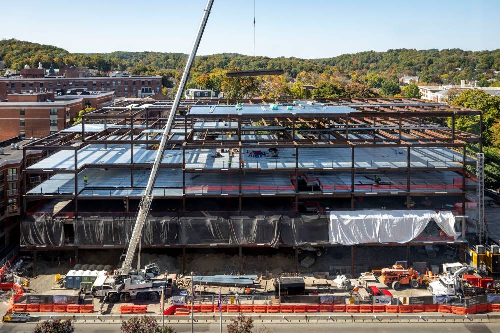 Consturction tops out at Valley National Bank's new headquarters in Morristown, New Jersey