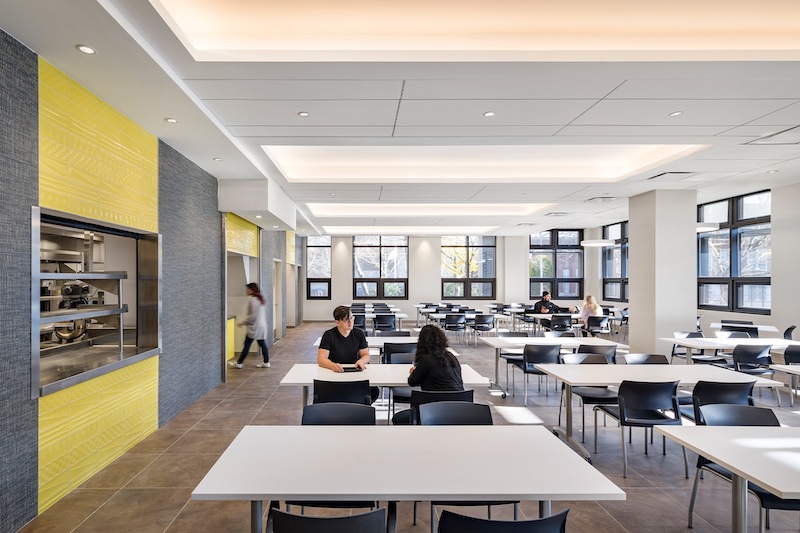 Photograph of dining room at WSFSSH at West 108 - Alexander Severin, courtesy Dattner Architects