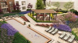 Rendering of Citizen Bayonne's outdoor courtyard - Courtesy of Accurate