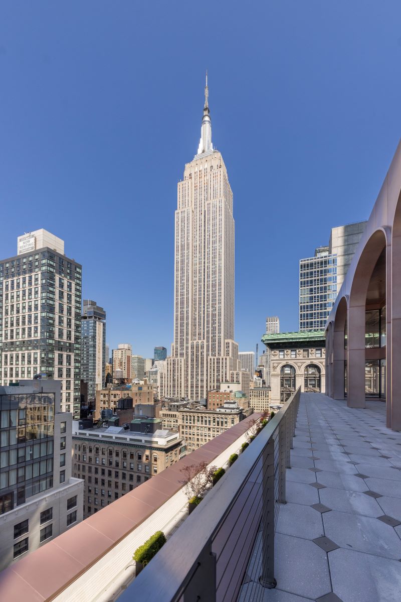 View of the Empire State Building from the penthouse at 295 Fifth Avenue
