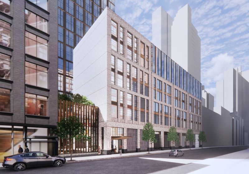 Rendering of low-rise volume at 312 West 43rd Street