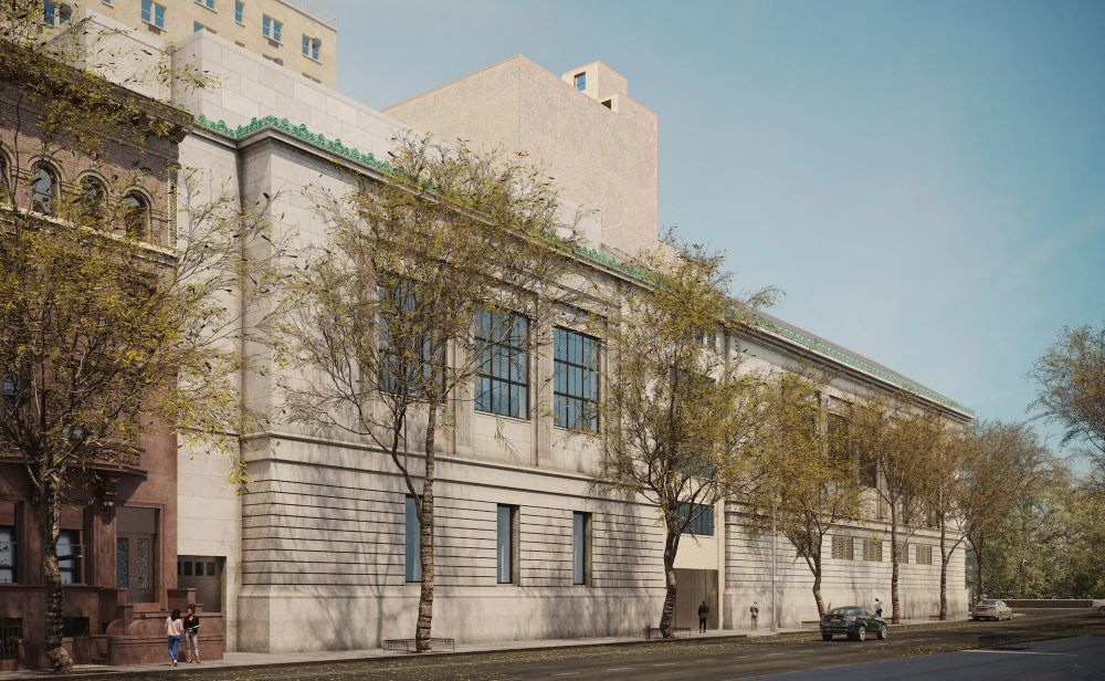 Exterior rendering of at the expanded New-York Historical Society building