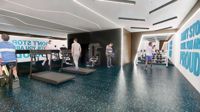 Rendering of the fitness center at 154 Lenox Road