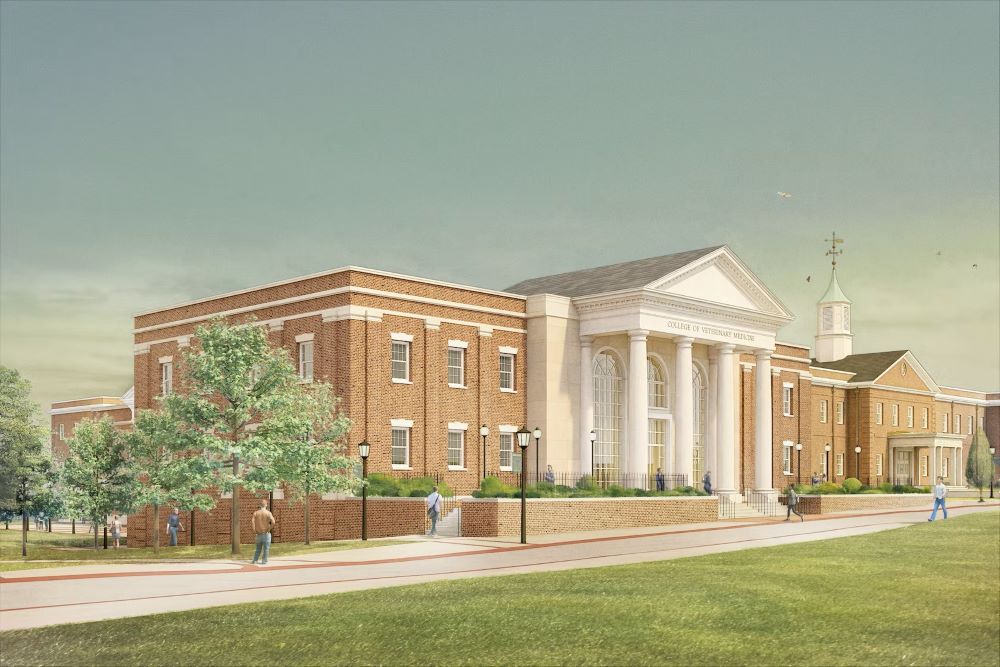 Rendering of Long Island University's Veterinary Medicine Learning Center- Courtesy of SBLM Architects