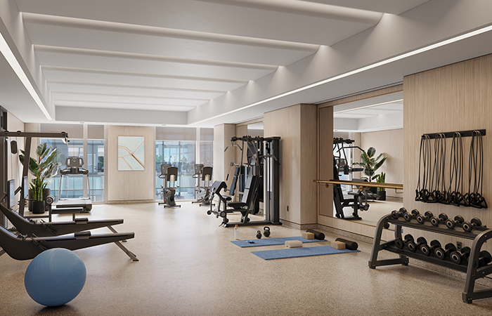 The fitness center at Coterie Hudson Yards
