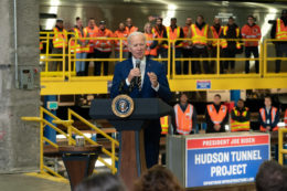 United States President Joe Biden at the Hudson Tunnel Project ceremony