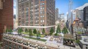 Aerial rendering of the sky garden and terrace at 200 Madison Avenue - Rendering courtesy of Vocon